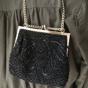 Vintage black beaded bag “La Regale”  Ltd made in Hong Kong